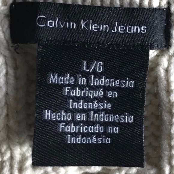 Calvin Klein Jeans Cream Boho Fringe Poncho - Picture 7 of 10